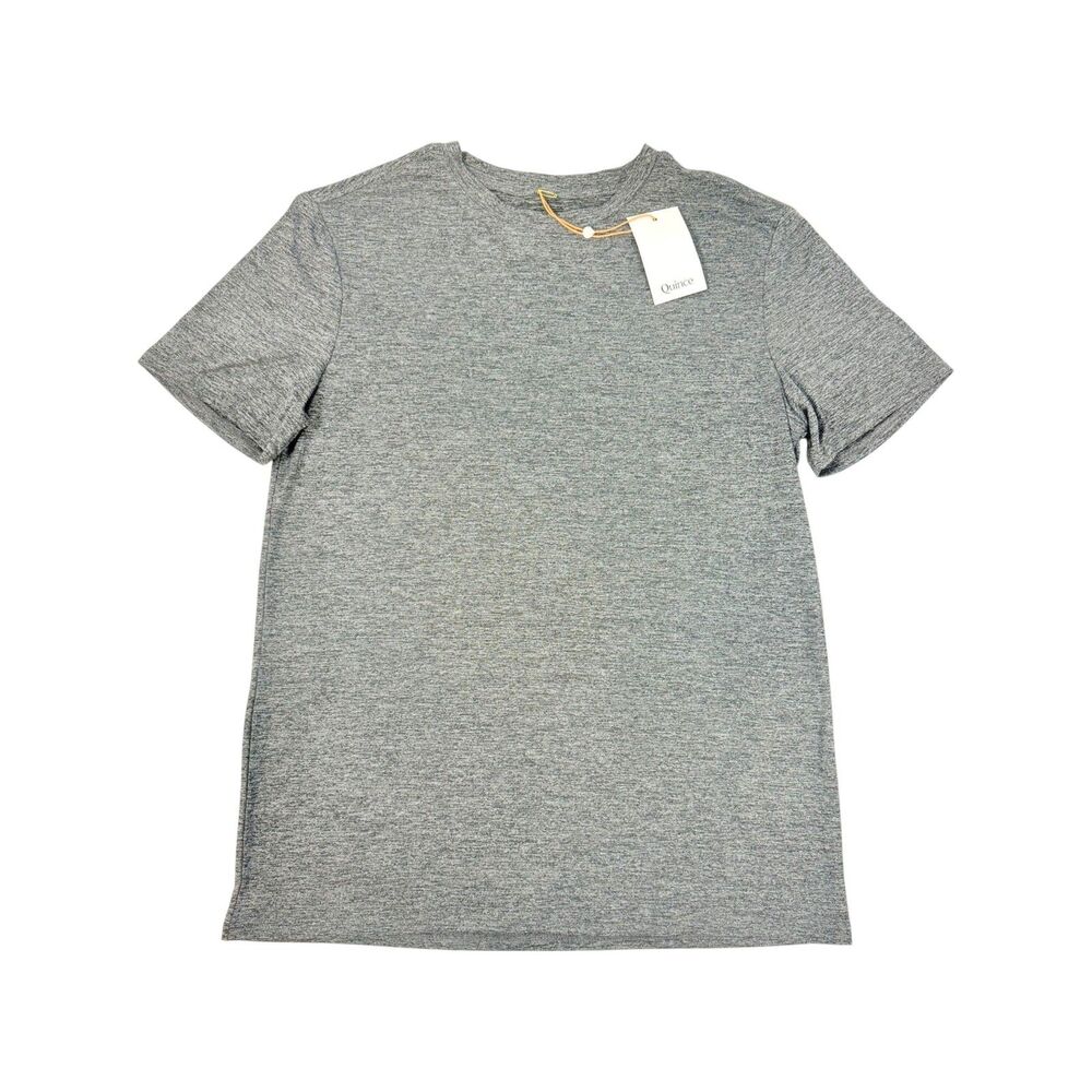 Quince Flowknit Breeze Performance Tee NWT Mens Small Heather Grey Active